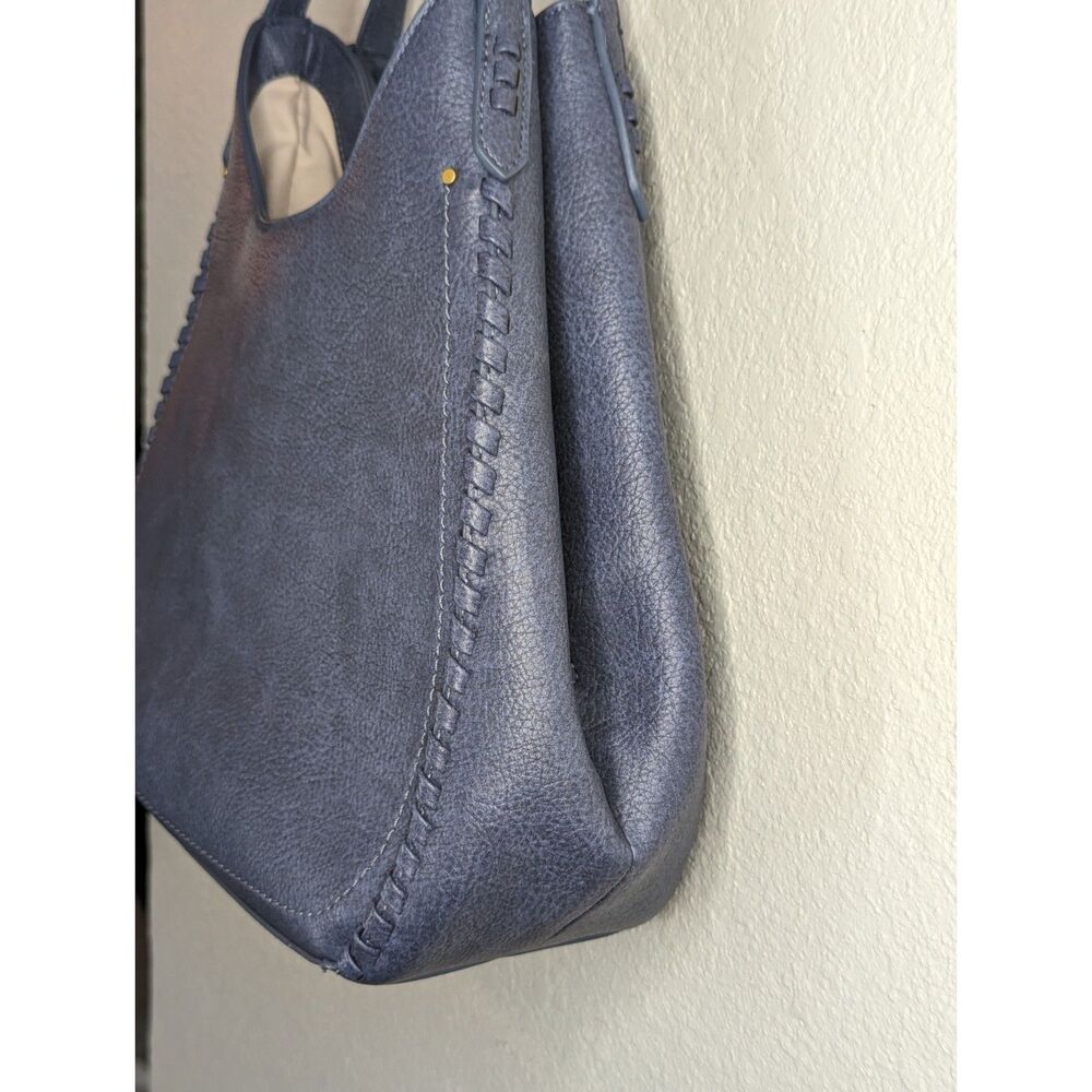 Style & Co Whip Stitch Soft 4 Poster Tote Handbag Purse Blue - Picture 9 of 13